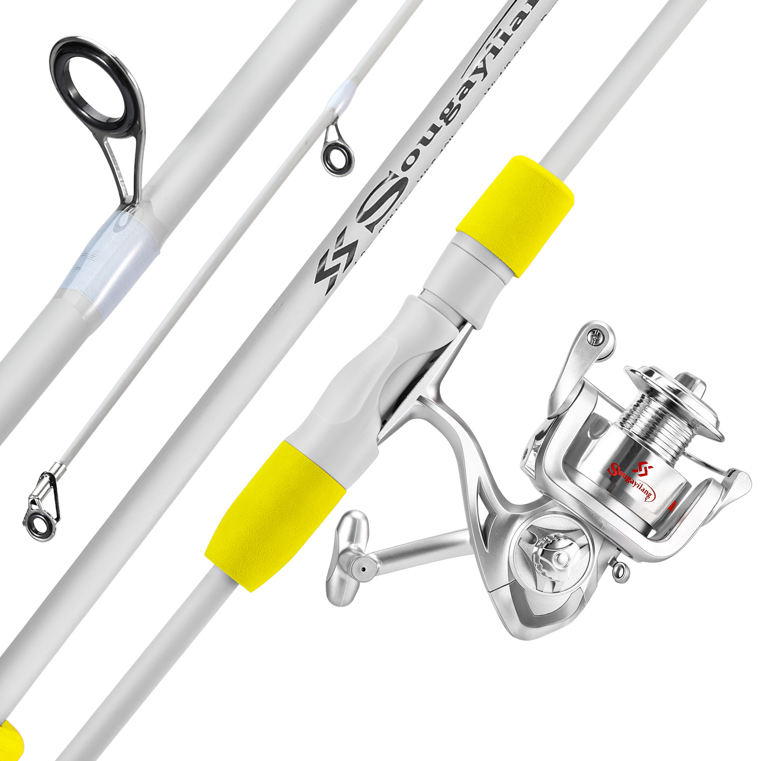 Fishing Line Spooler - Sougayilang 2section Spinning Fishing Rod and