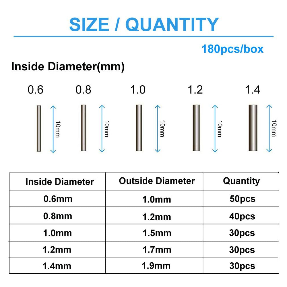 180Pcs/Box 0.6mm-1.4mm Copper  - đánh giá và giá Fishing Line Box