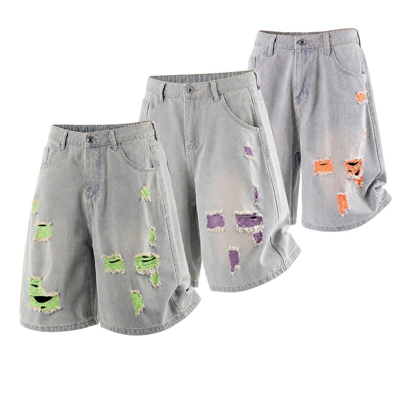 Men's Lined Ripped Denim Short - đánh giá và giá Fly Line