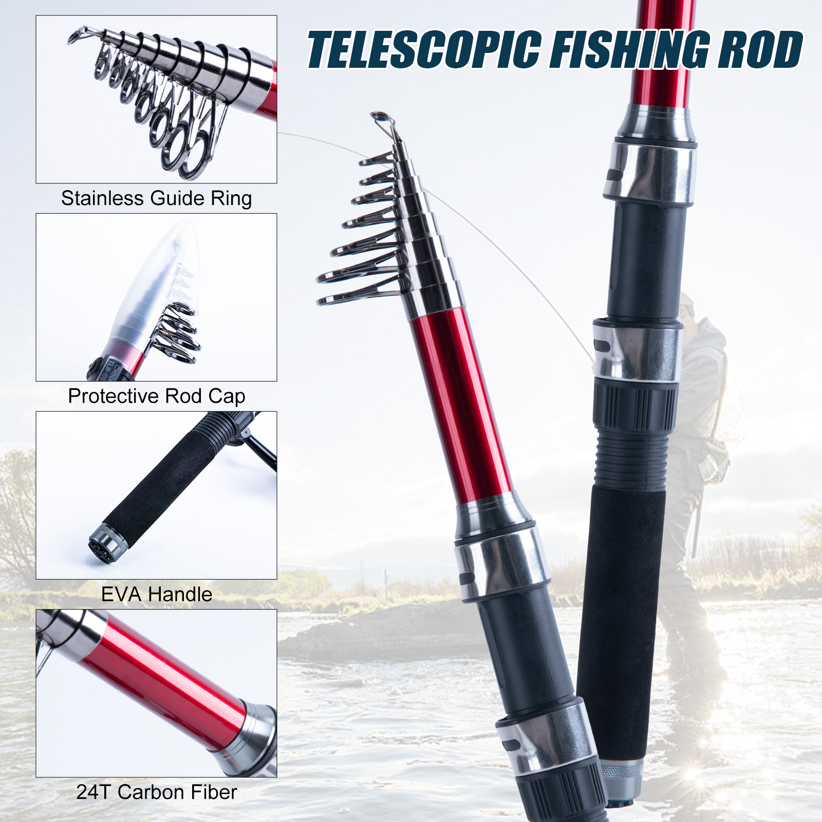 Goture Telescopic Fishing Rod  - đánh giá và giá Fishing Line Spooler