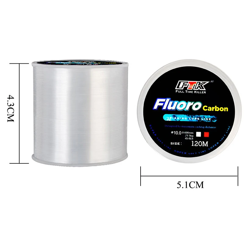 120M Fishing Line 0.14mm-0.6mm - đánh giá và giá Fluorocarbon Line