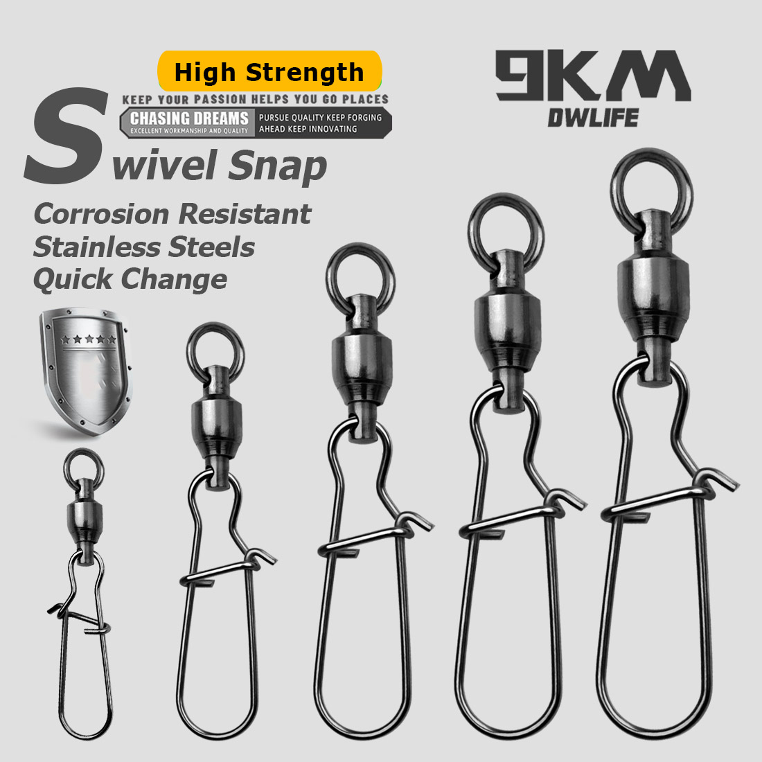 9KM 10PCS Ball Bearing Swivel  - đánh giá và giá Saltwater Line