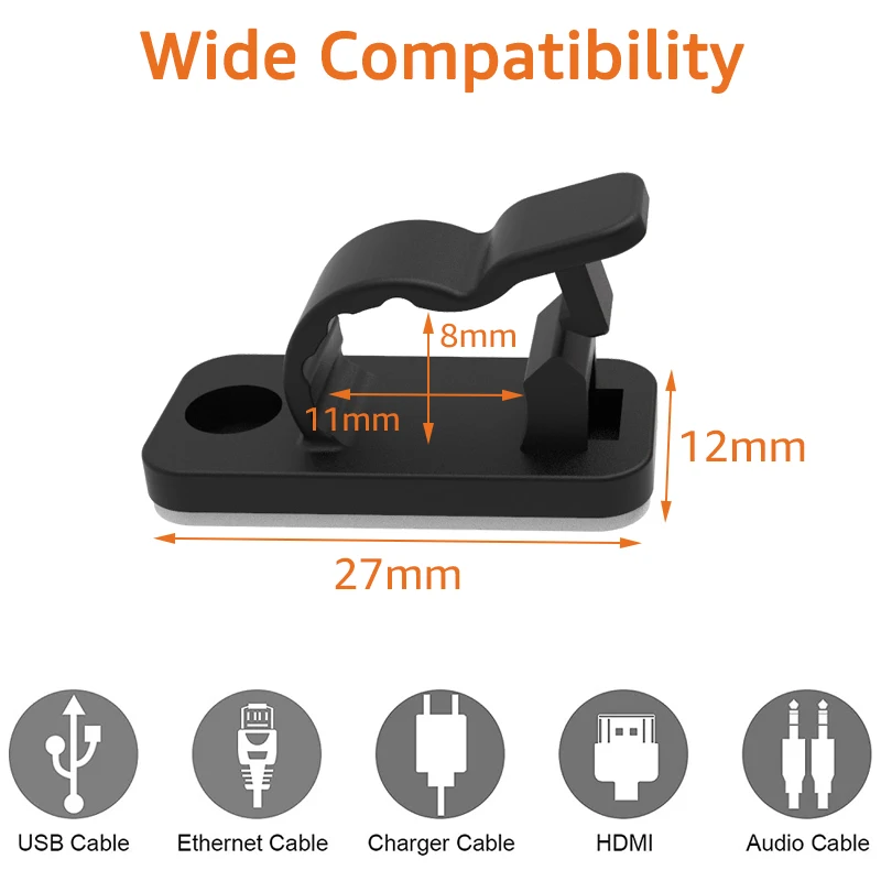 10/50PCS Cable Organizer Clips - đánh giá và giá Tippet Line