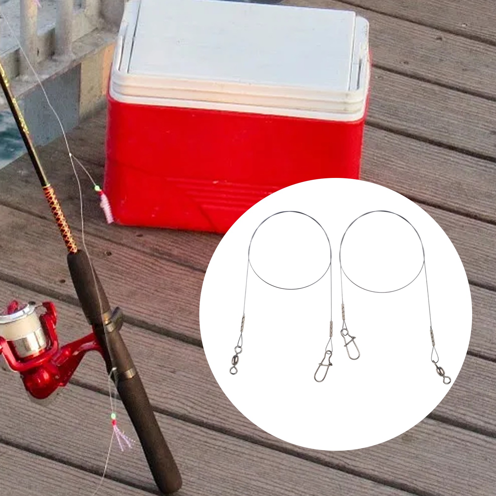 2pc Fishing Titanium Wire Lead - đánh giá và giá Leader Line