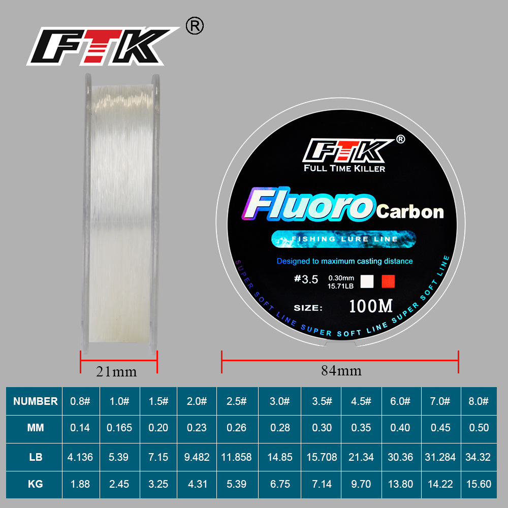 100M Fluorocarbon Coating Fish - đánh giá và giá Fluorocarbon Line