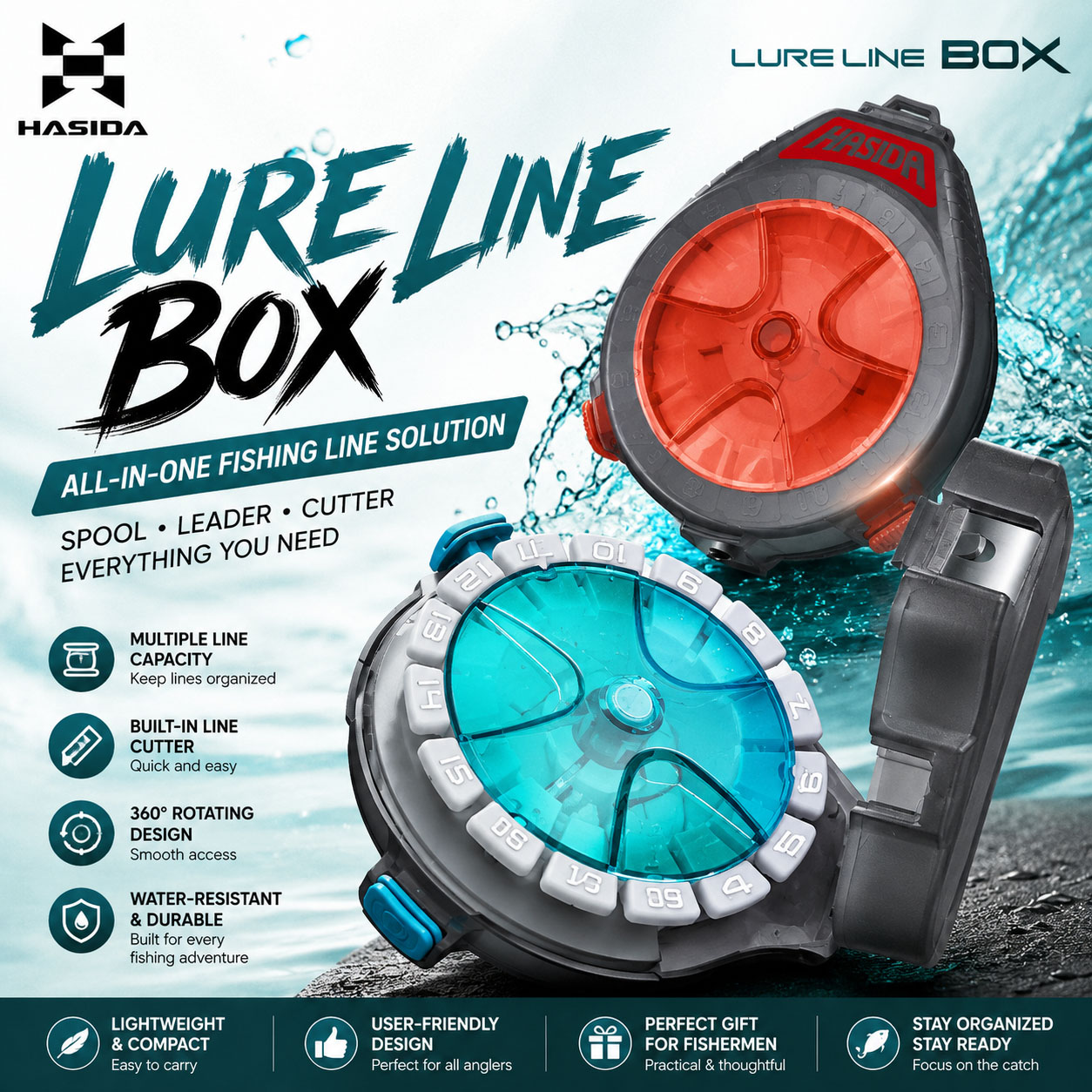 HASIDA Sub Line Box Fishing Ta - đánh giá và giá Fishing Line Box