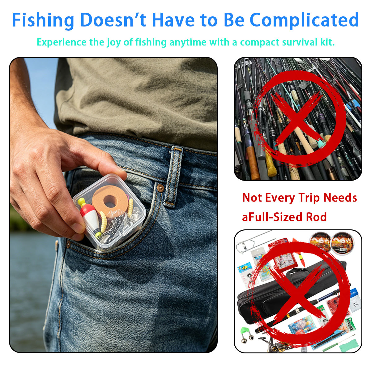 Portable Emergency Fishing Gea - đánh giá và giá Fishing Line Box