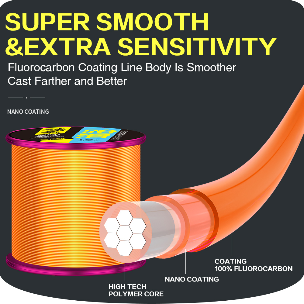 ZUKIBO 500m Fluorocarbon Coati - đánh giá và giá Fluorocarbon Line