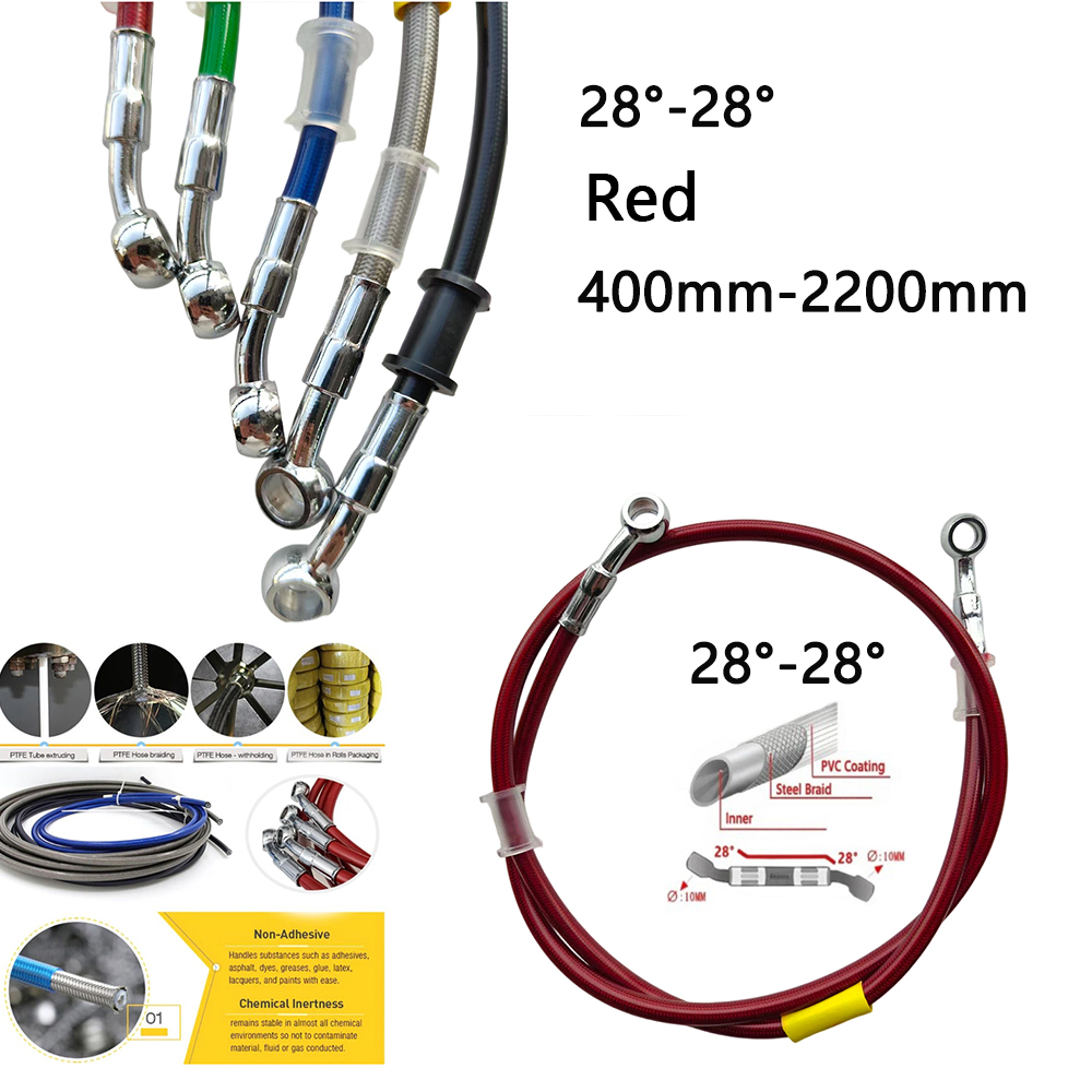 28-28 Red Universal Motorcycle - đánh giá và giá Braided Line
